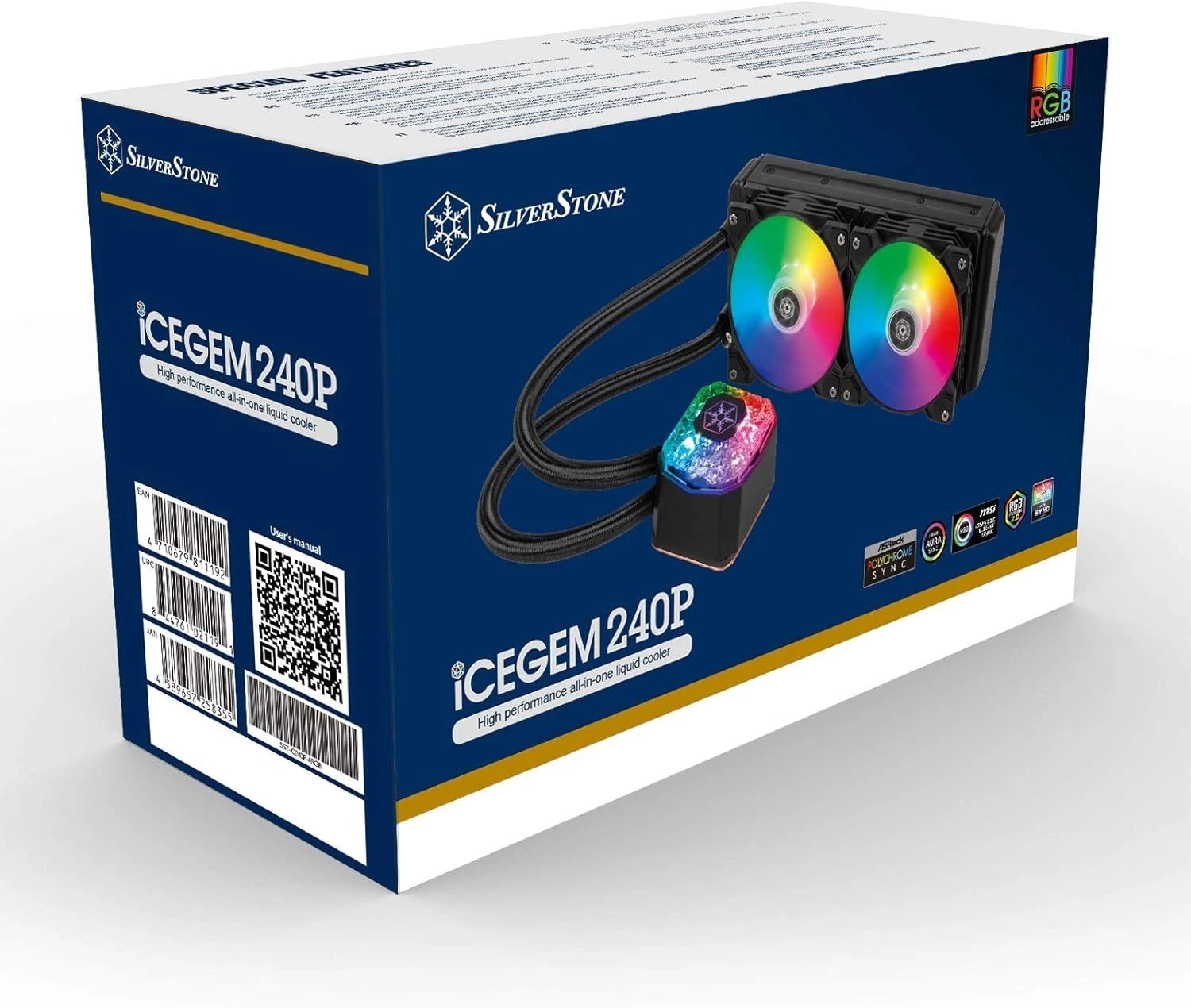 SilverStone IceGem 240P 240mm AIO Liquid Cooler for AM5 & Threadripper TR5 / SP6