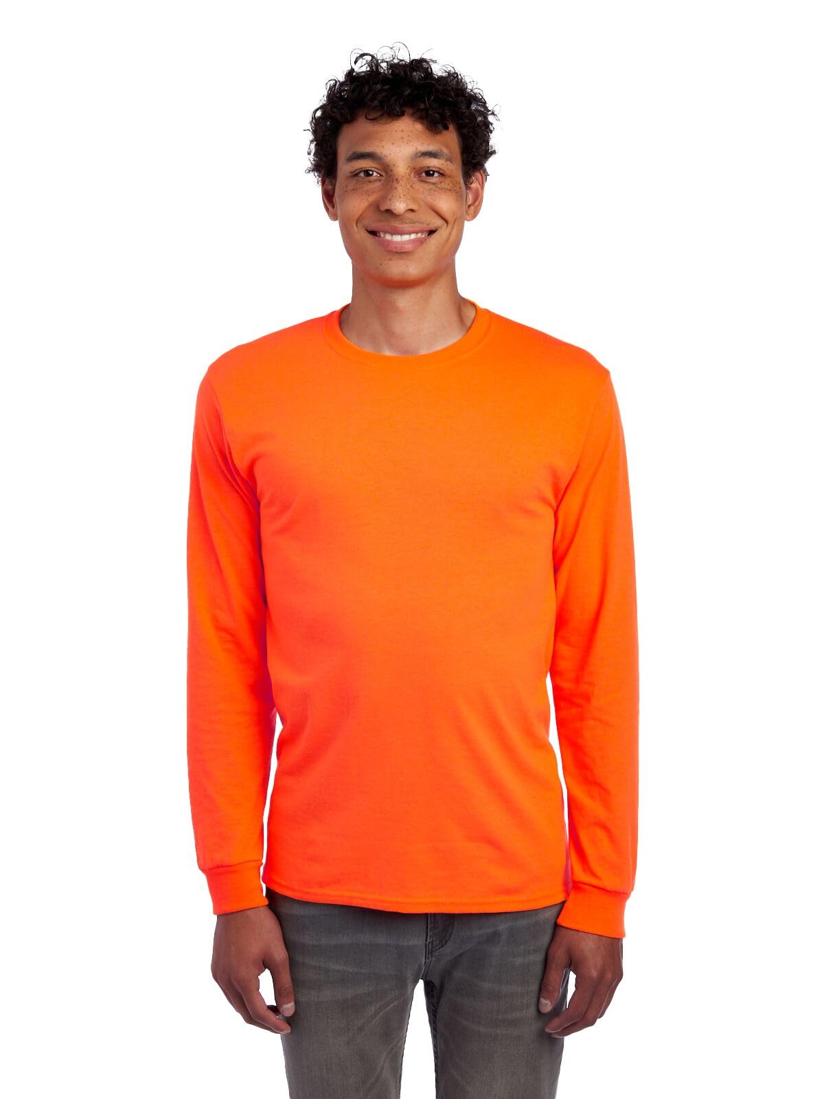 Jerzees Mens Dri-Power Cotton Blend Long Sleeve Tees, Moisture Wicking, Odor Protection, UPF 30+, Sizes S-3x