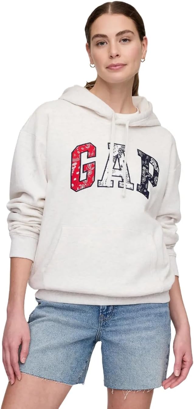 GAP Women's Logo Hoodie Hooded Pull-on Sweatshirt-89
