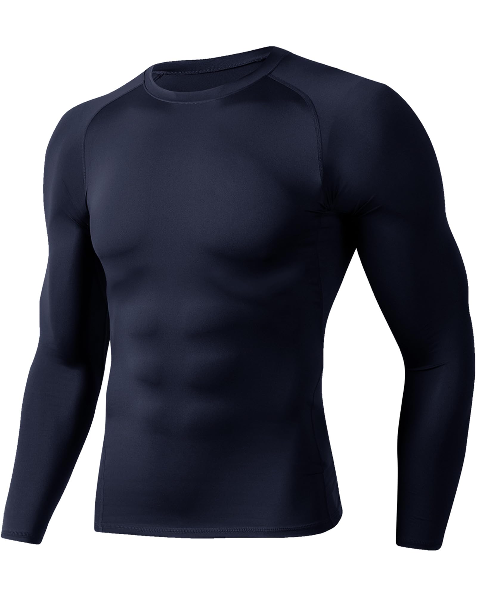 Compression Shirts for Men - Long Sleeve Black Workout Base Layer Athletic Gym Tops Quick Dry Running Undershirts-5