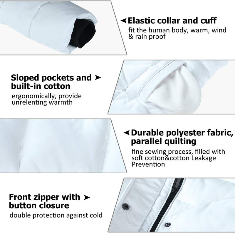 BINACL Women's Winter Warm Thicken Long Outwear Pockets Coat Parka Jacket XS-3XL-93