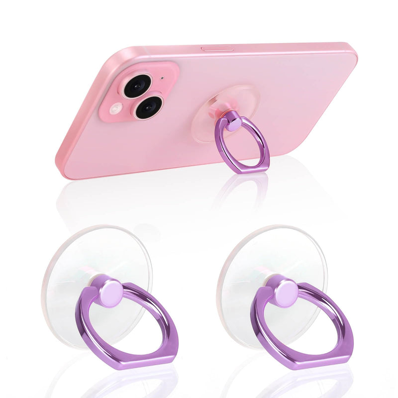 Cell Phone Ring Holder, Transparent Ring Holder 360°Rotation Finger Ring Stand, Clear Cell Phone Kickstand Compatible with Most of Phones, Tablet and Case, (2Silver+1Black+1Rose Gold)