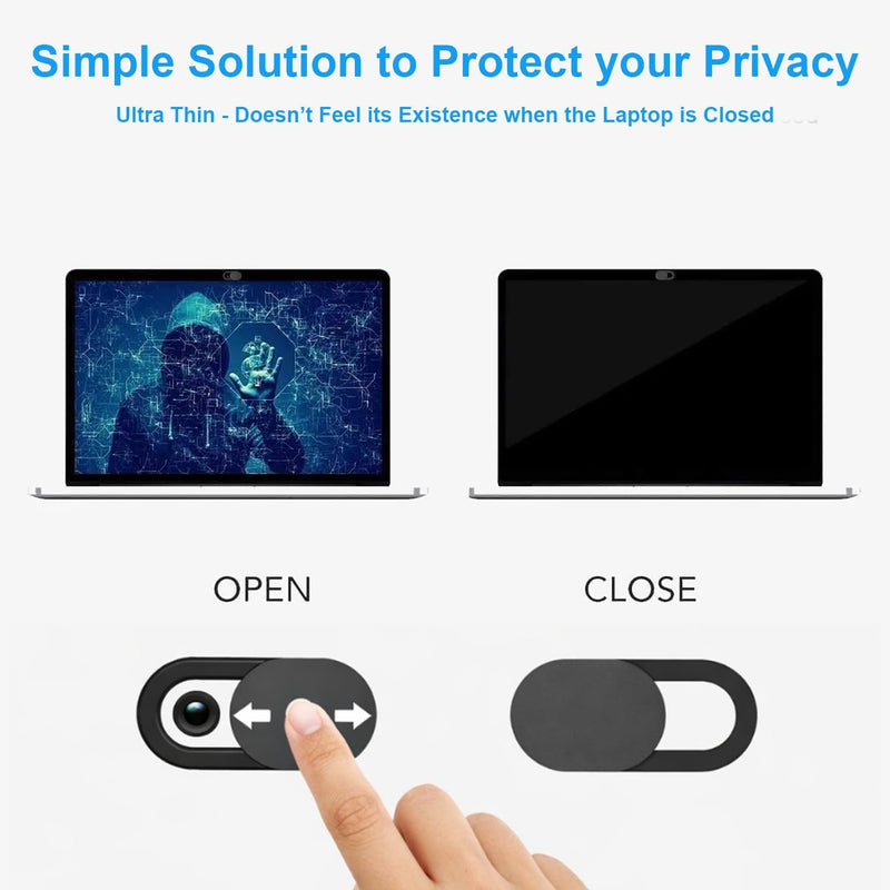 JOS California 9 Pack(3 Large + 3 Medium + 3 Small) 0.03 inch Ultra Thin Webcam Cover Slide Camera Blocker Protect Your Privacy Security for MacBook Air, Laptop, iPad, iMac, PC, iPhone