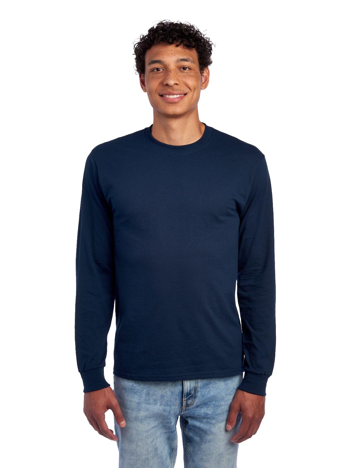 Jerzees Mens Dri-Power Cotton Blend Long Sleeve Tees, Moisture Wicking, Odor Protection, UPF 30+, Sizes S-3x-48