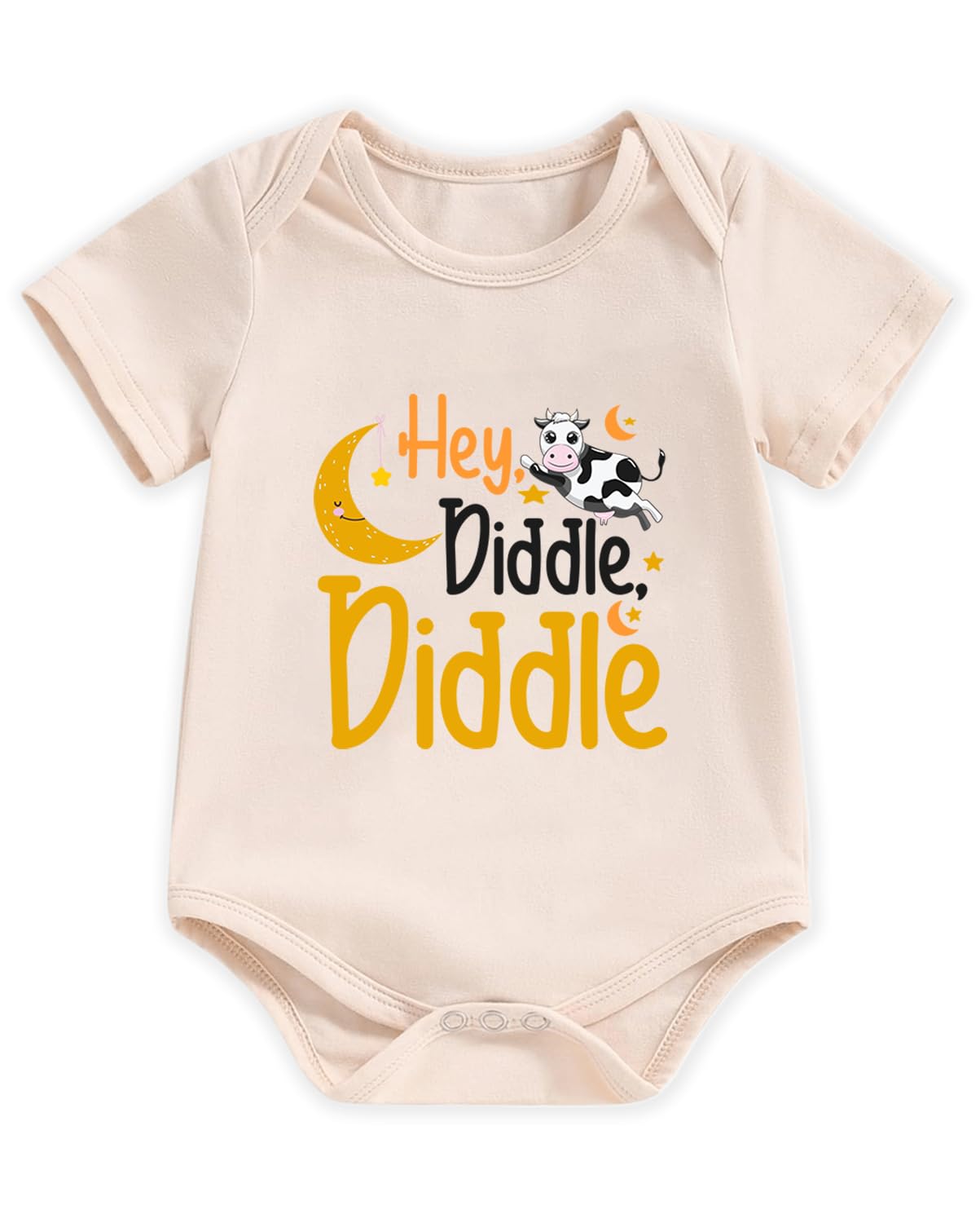 Honeypawpaw Newborn Infant Baby Boys Girls Bodysuit, Lap Shoulder Snap Closure Romper Reveal, Soft Cotton Announcement Gift