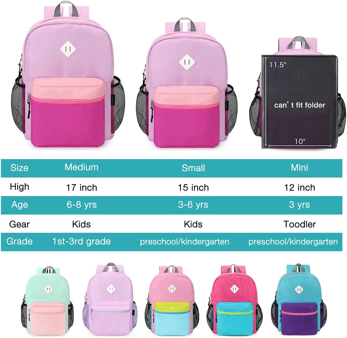 STEAMEDBUN Kids Backpack for Girls,Kindergarten Backpack for Toddler Girls Age 3-6