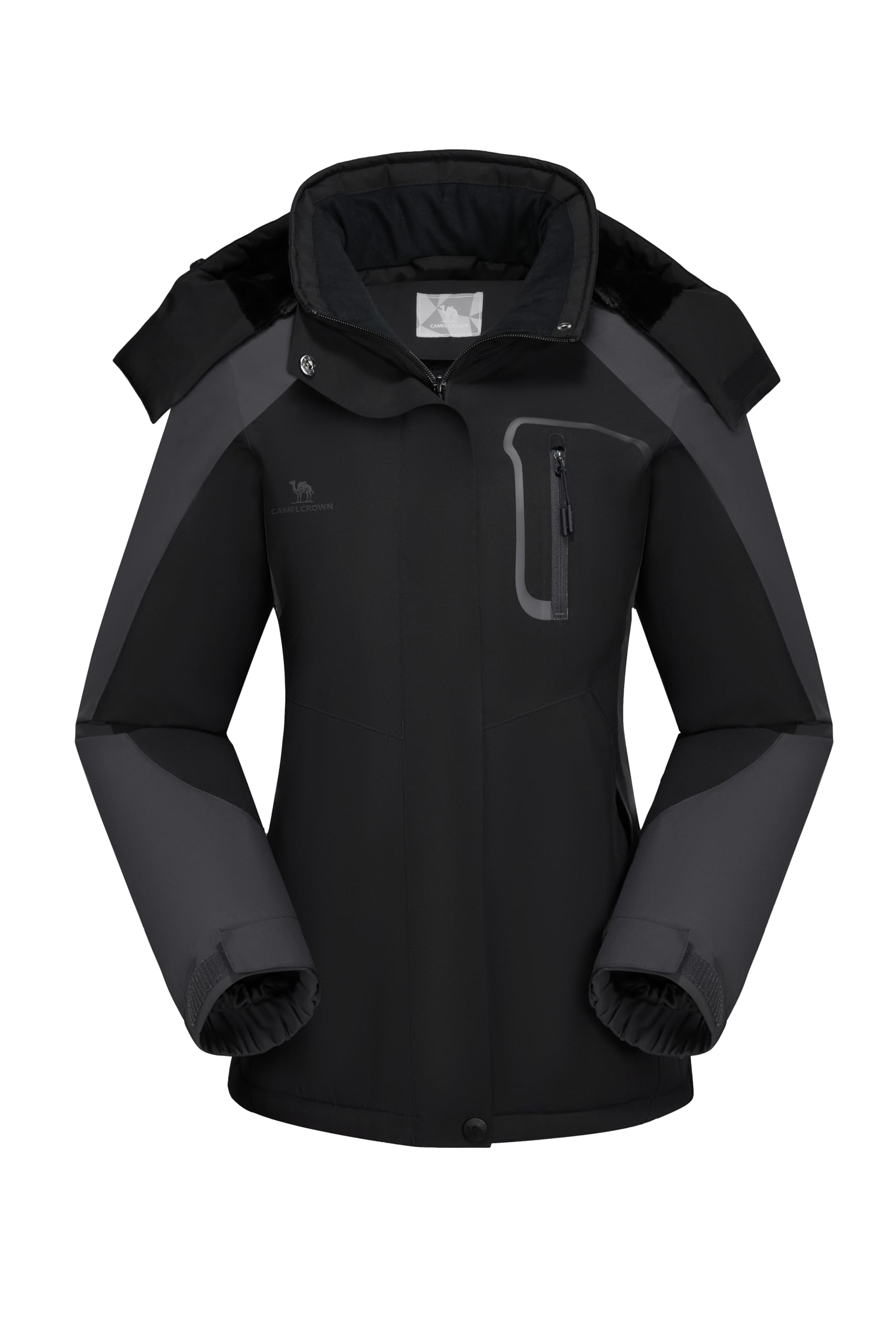 CAMEL CROWN Women's Ski Jacket Winter Snow Coat Warm Fleece Mountain Waterproof Female Jacket Snowboarding jackets-36