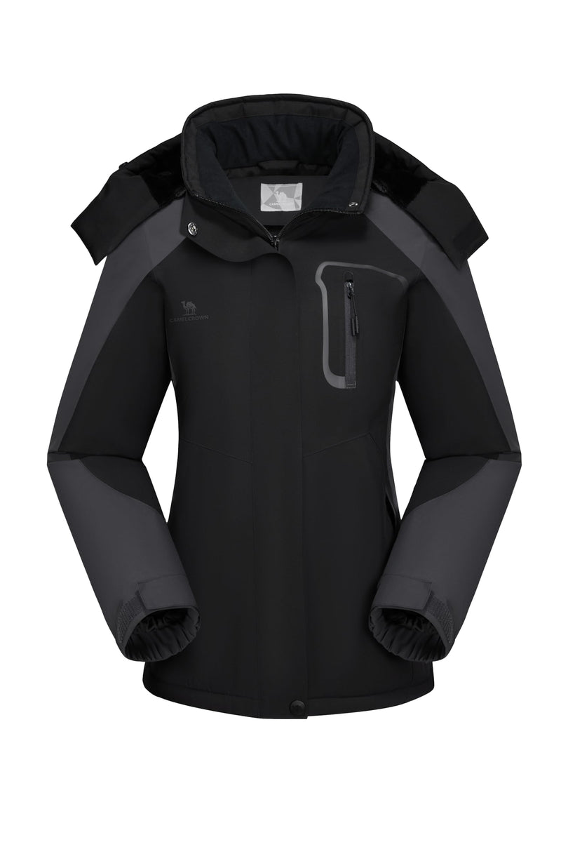 CAMEL CROWN Women's Ski Jacket Winter Snow Coat Warm Fleece Mountain Waterproof Female Jacket Snowboarding jackets-27