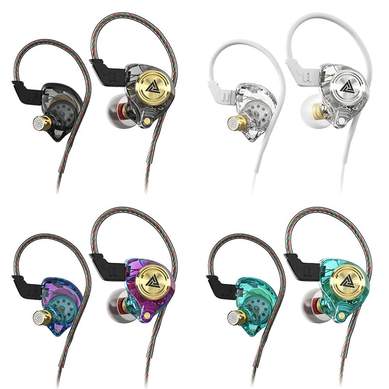 Wired Gaming Earbuds, Ak3file in Ear Monitors, Deep Bass Sound Wired Earbuds, HiFi in Ear Headphones with 1DD 10mm Dynamic Driver, IEM for Music Gaming Video Calling (Black)