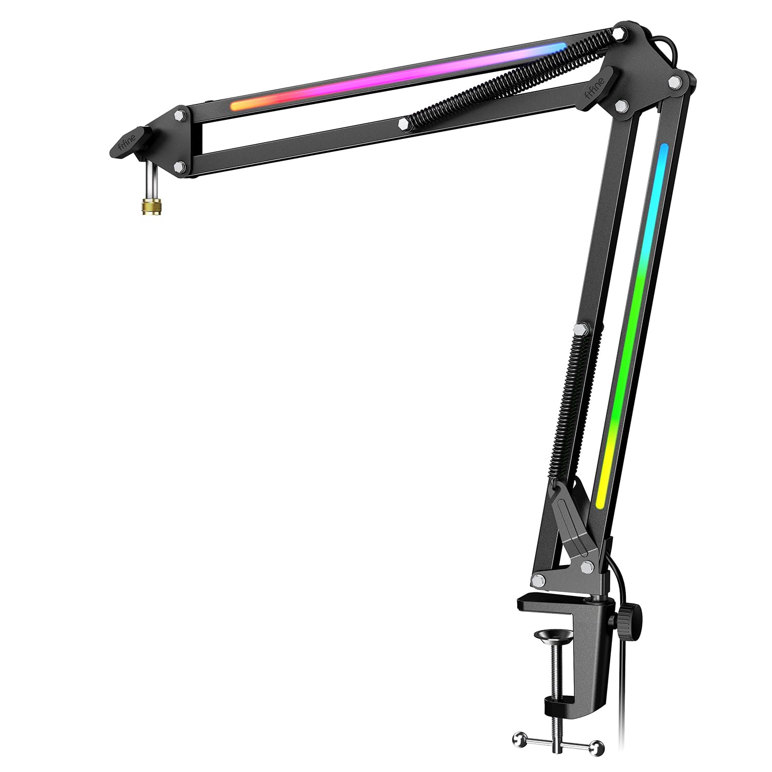 Microphone Arm Stand, FIFINE Suspension Boom Scissor Mic Stand with Heavy Duty Clamp, 3/8" to 5/8" Adapter, for Voice-over, Gaming, Recording, Studio, Home Office (CS1)