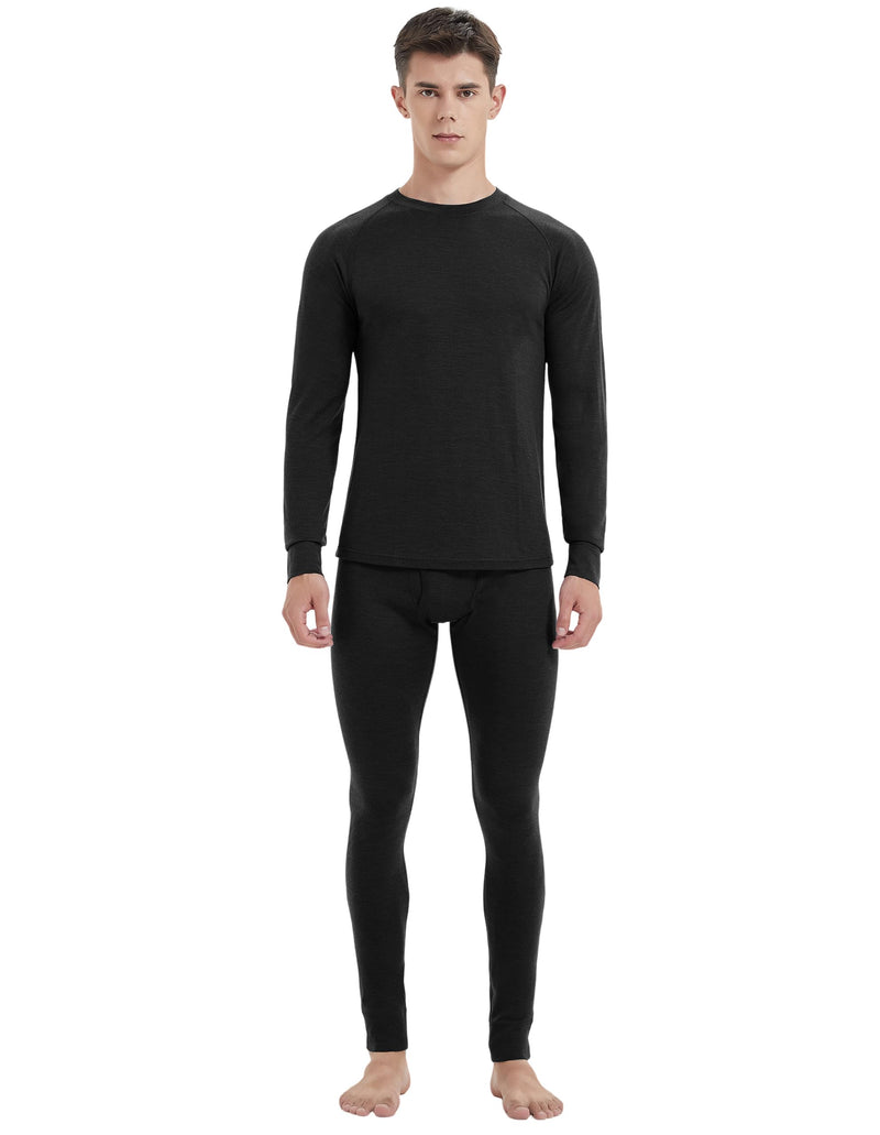 Iguana Mens 100% Merino Wool Base Layer Sets for Ski Lightweight Thermal Underwear-15