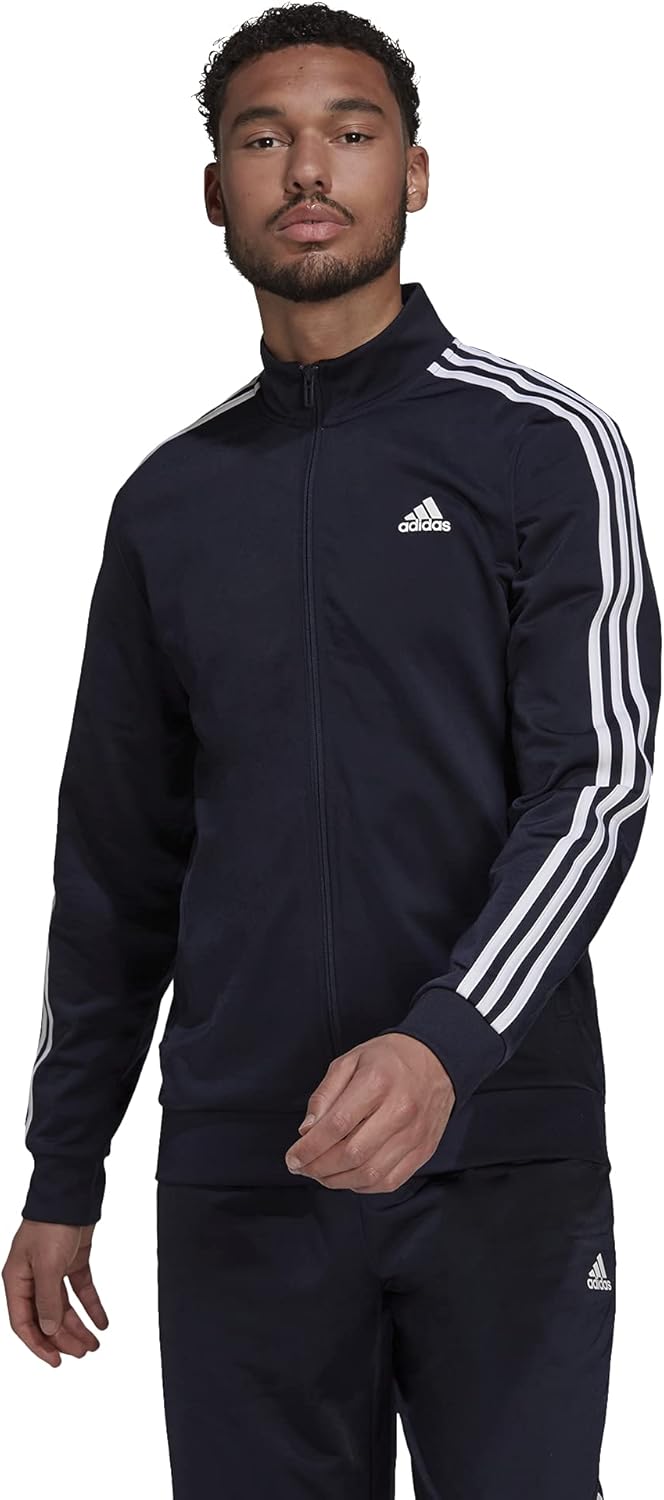 adidas Men's Essentials Warm-up 3-stripes Track Top-26