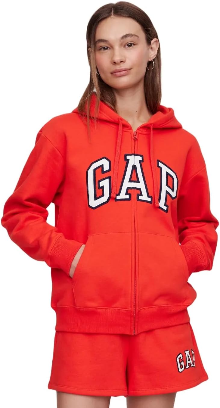GAP womens Logo Hoodie Hooded Full Zip Sweatshirt-62