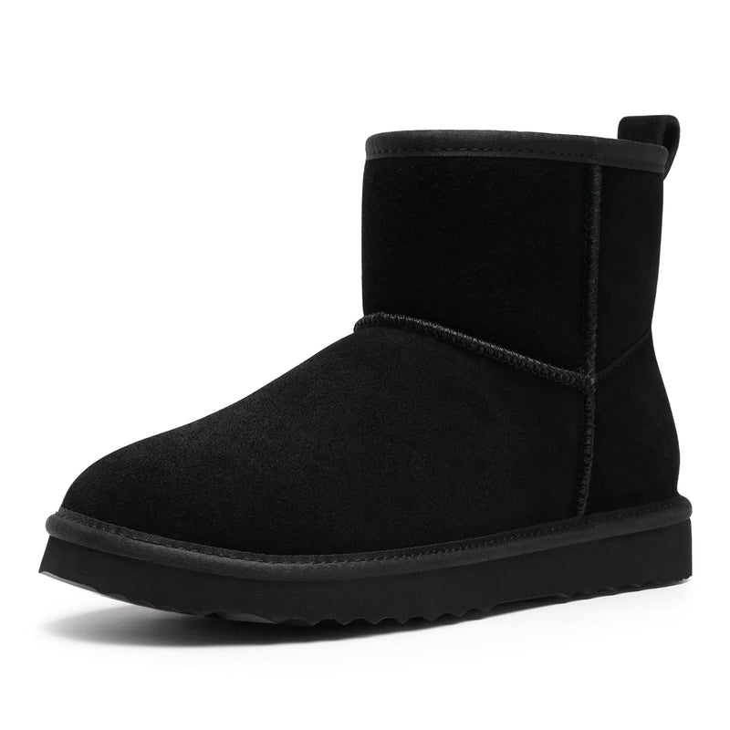 Litfun Genuine Suede Mini Boots for Women Winter Warm Fuzzy Boots Comfort Snow Boots with Fur Lined-8