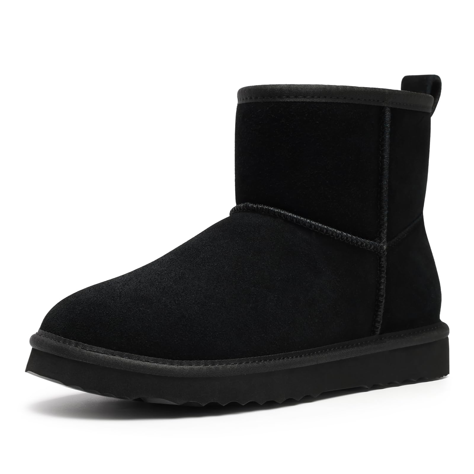 Litfun Genuine Suede Mini Boots for Women Winter Warm Fuzzy Boots Comfort Snow Boots with Fur Lined-3
