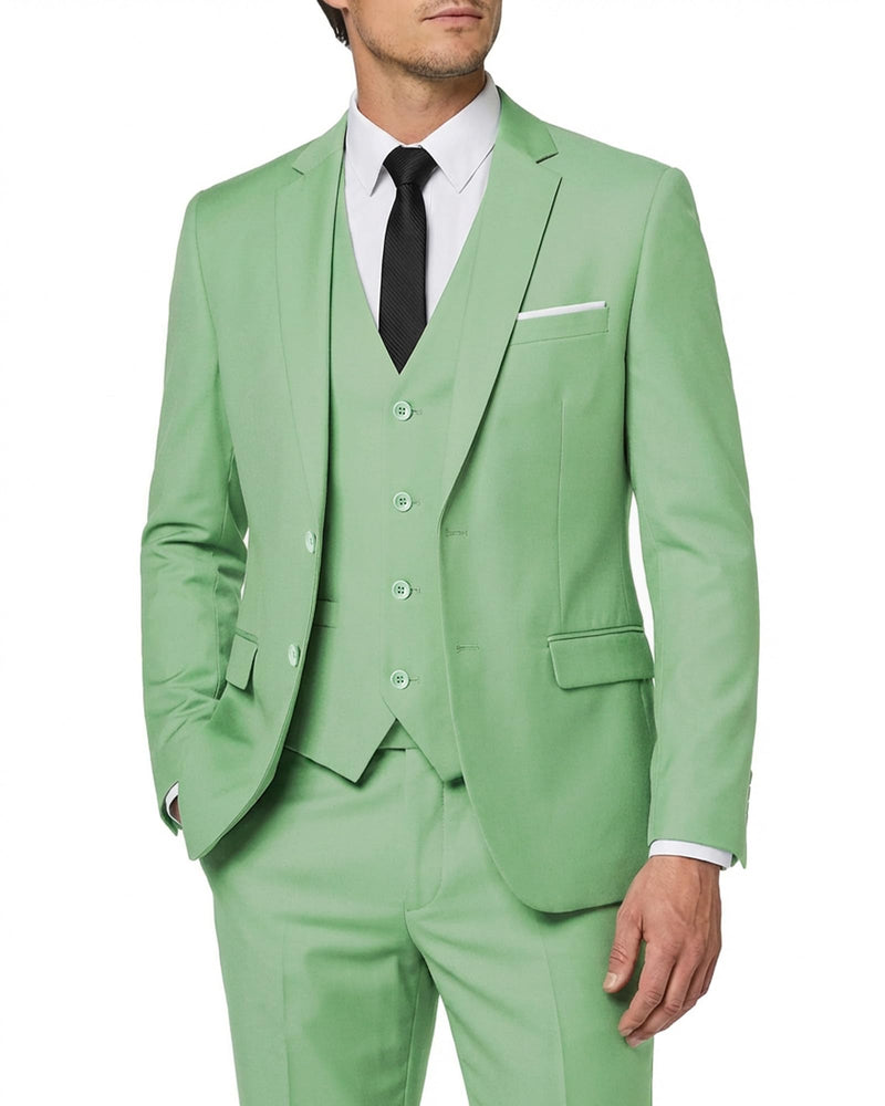 MY'S Men's 3 Piece Slim Fit Suit Set with Tie, 2 Button Blazer Jacket Vest & Pants, Business Wedding Party Prom Suit for Men-39