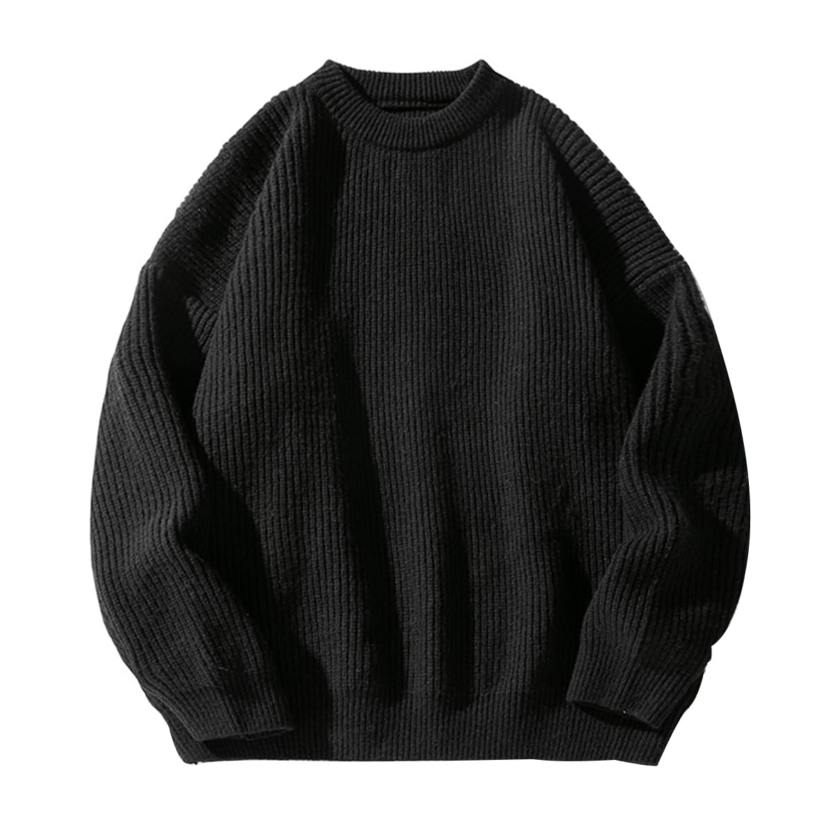 Mens Oversized Sweater Unisex Crewneck Cable Knit Sweater Pullover Aesthetic Streetwear Casual Sweaters Jumper-15