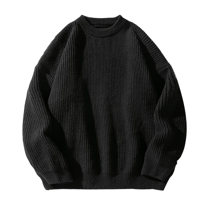 Mens Oversized Sweater Unisex Crewneck Cable Knit Sweater Pullover Aesthetic Streetwear Casual Sweaters Jumper-15
