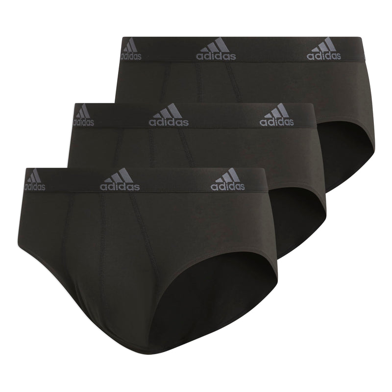 adidas mens Performance Stretch Cotton Brief Underwear (3-pack) Designed for Active Comfort and All Day Wear.-7