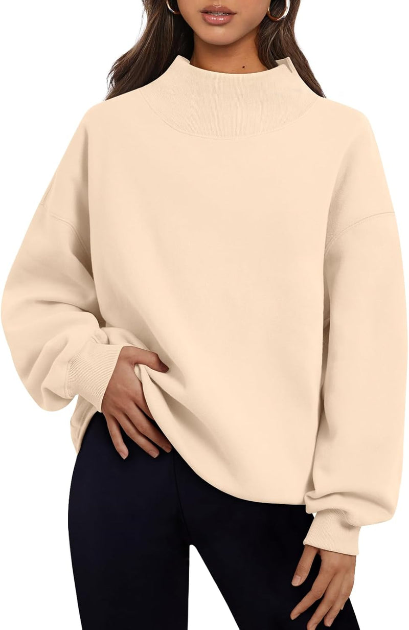 Trendy Queen Womens Oversized Sweatshirts Turtleneck Pullover Long Sleeve Hoodies Tops Fall Fashion Outfits 2026 Clothes-14