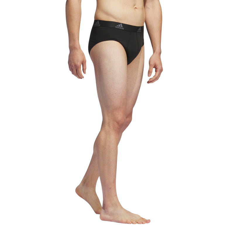adidas mens Performance Stretch Cotton Brief Underwear (3-pack) Designed for Active Comfort and All Day Wear.-75