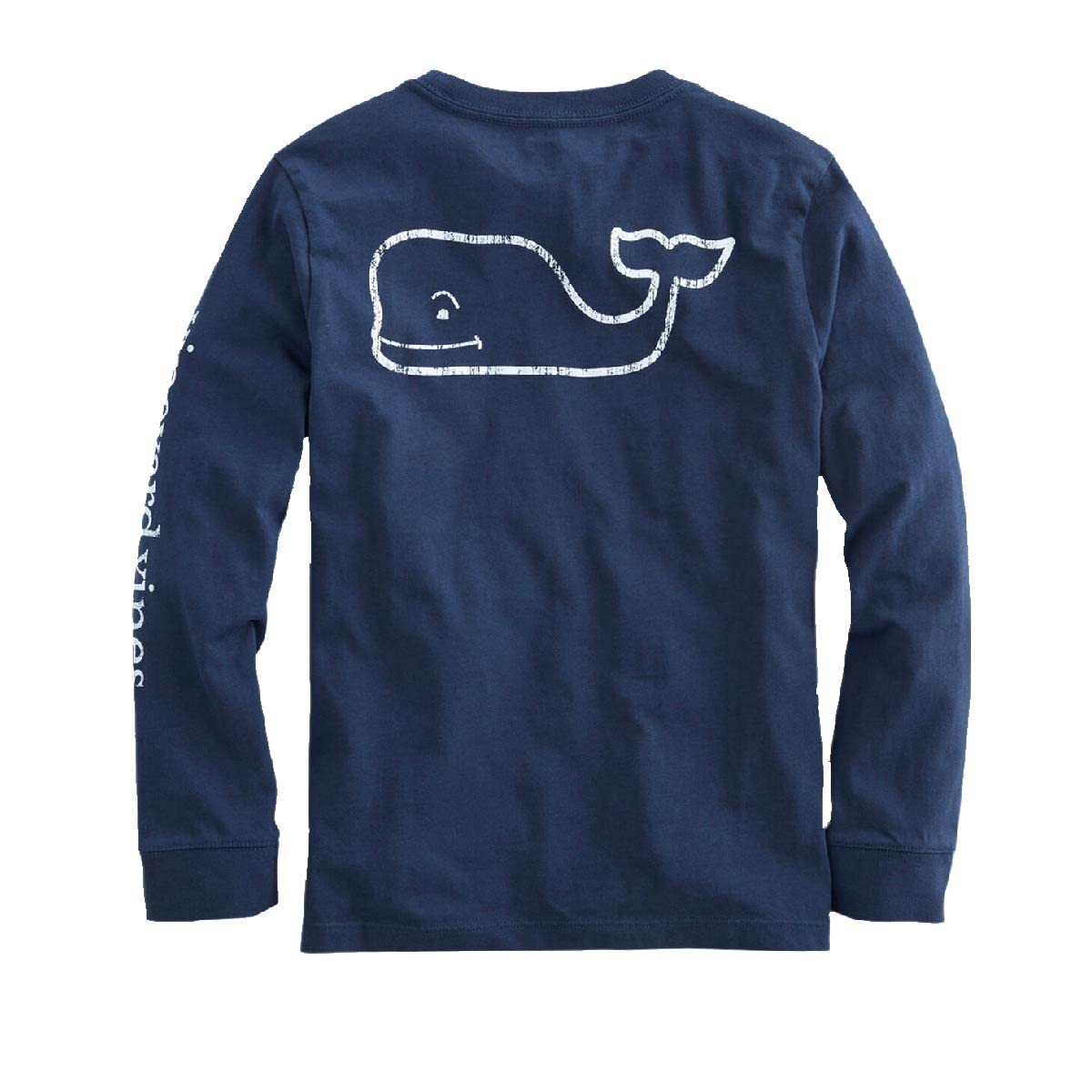vineyard vines Boys Long Sleeve Vintage Whale Pocket T-Shirt