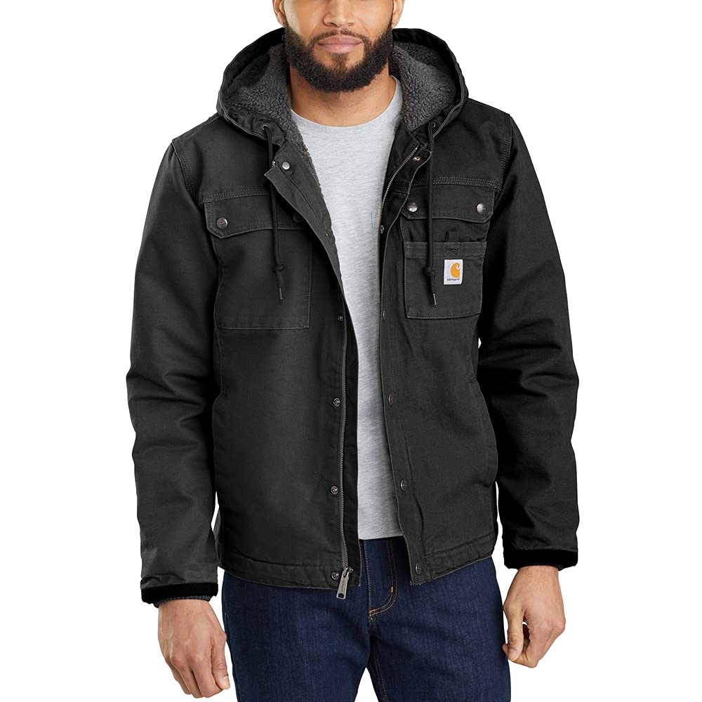 Carhartt Men's Relaxed Fit Washed Duck Sherpa-Lined Utility Jacket-57