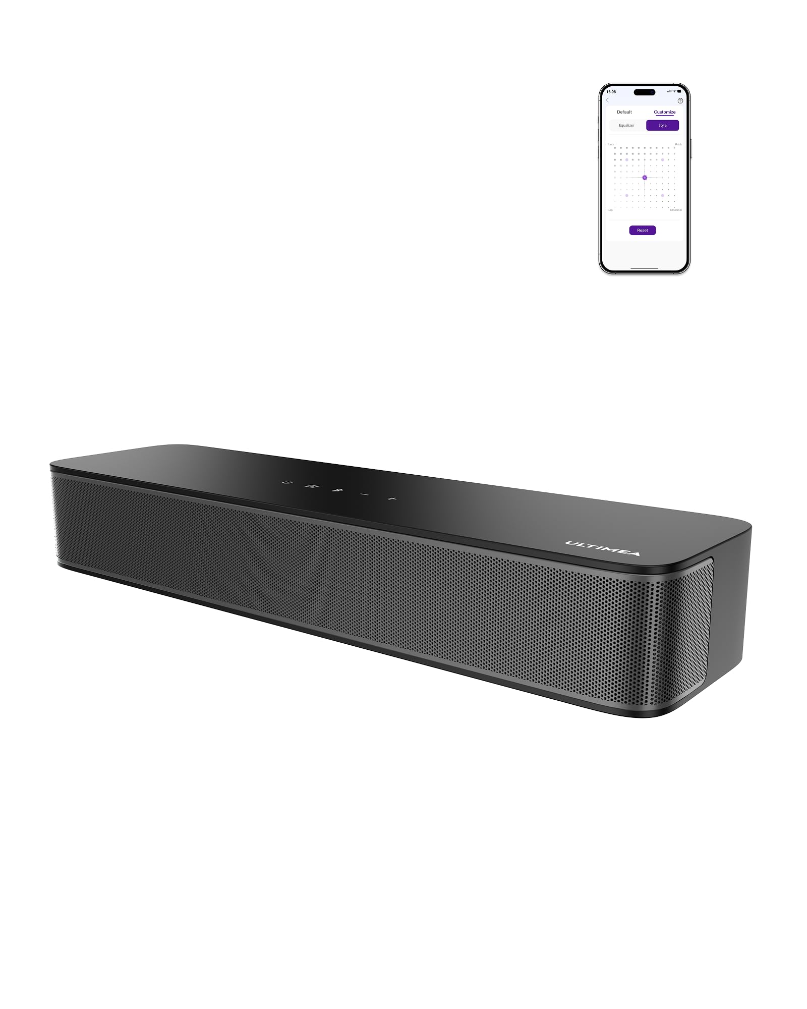 ULTIMEA 5.1CH Surround Sound Bar with Subwoofer, Dolby Atmos, VoiceMX, BassMX, APP, 300W Soundbar for Smart TV, Home Theater Surround Sound System for TV, BT 5.4, Poseidon M60 (2025 Model)