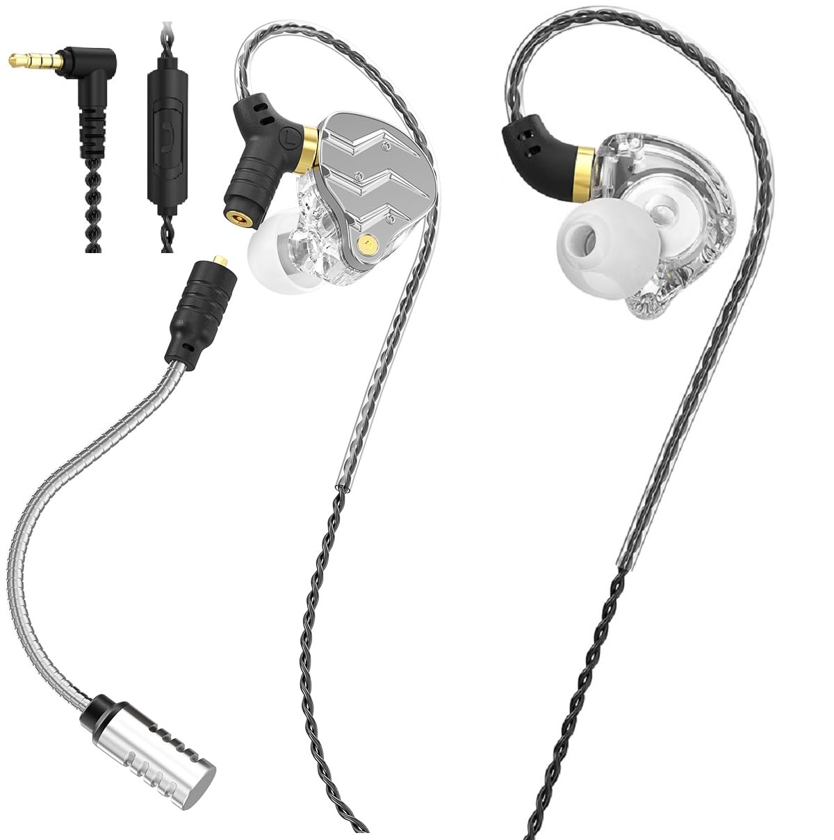 KG01 Professional Gaming Earbuds,Battle Buds,Detachable Microphone, 4D Surround Sound,11mm Dynamic Driver for Mobile Gaming, PlayStation,PC with 3.5mm/Type-c (3.5mm, Black)