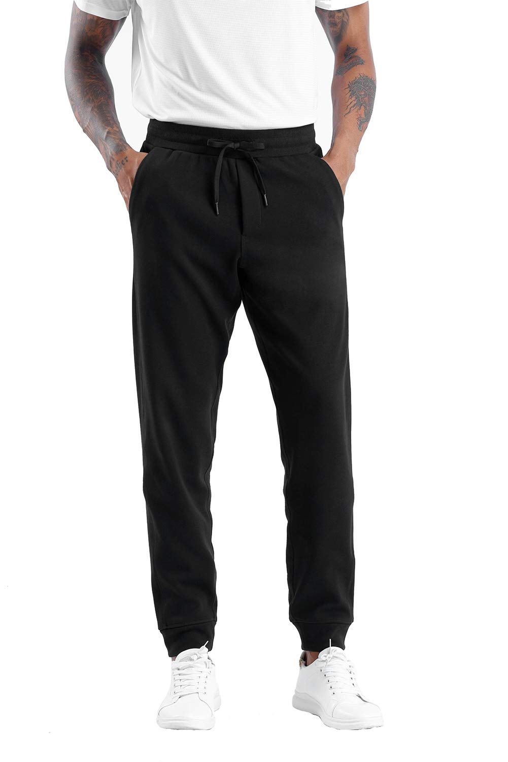 THE GYM PEOPLE Mens' Fleece Joggers Pants with Deep Pockets in Loose-fit Style-30