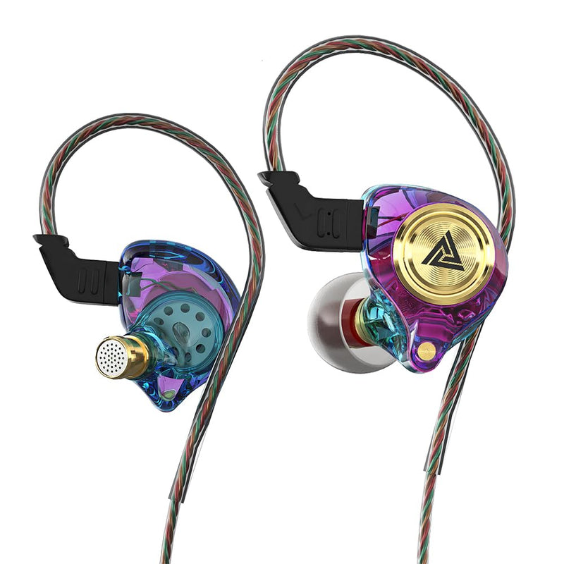 Wired Gaming Earbuds, Ak3file in Ear Monitors, Deep Bass Sound Wired Earbuds, HiFi in Ear Headphones with 1DD 10mm Dynamic Driver, IEM for Music Gaming Video Calling (Black)