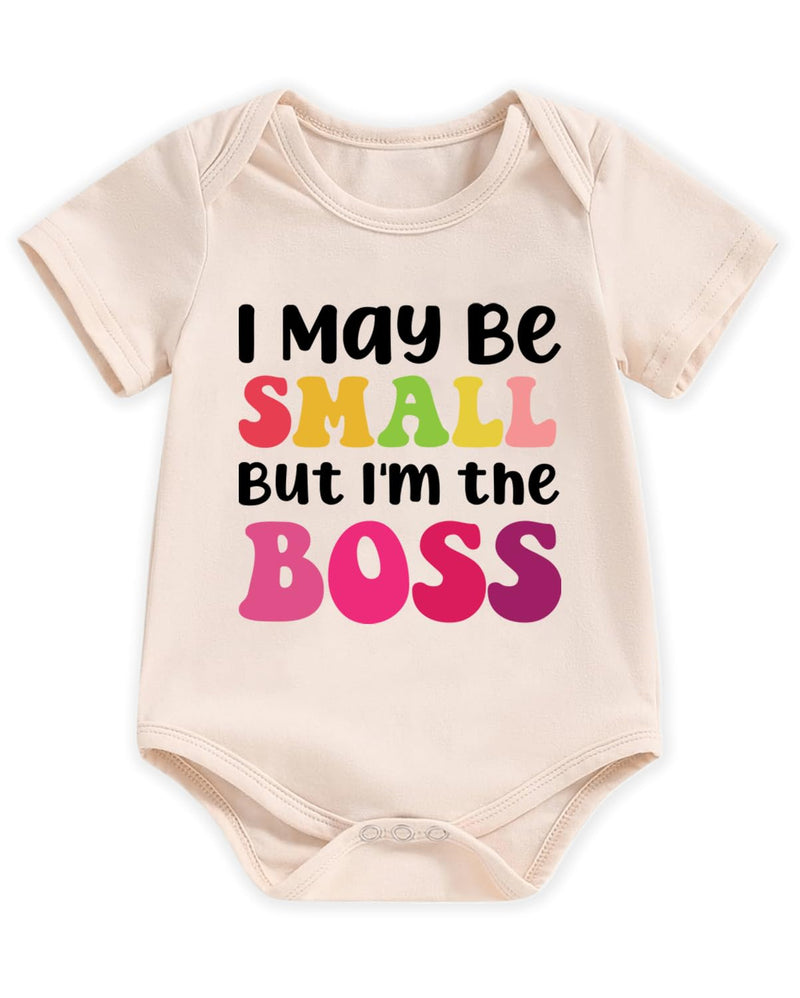 Honeypawpaw Newborn Infant Baby Boys Girls Bodysuit, Lap Shoulder Snap Closure Romper Reveal, Soft Cotton Announcement Gift