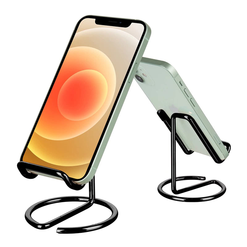 Cell Phone Stand for Desk, Cute Metal Gold Cell Phone Stand Holder Desk Accessories, Compatible with All Mobile Phones, iPhone, iPad