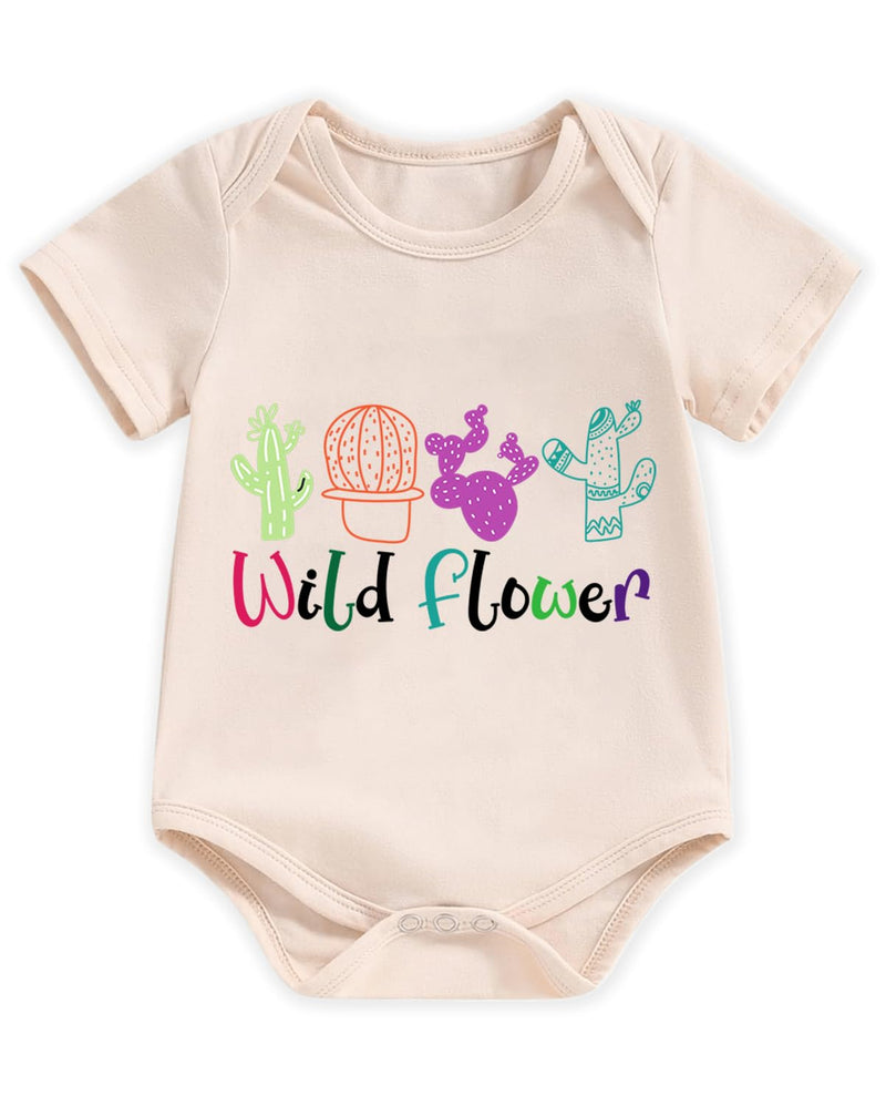 Honeypawpaw Newborn Infant Baby Boys Girls Bodysuit, Lap Shoulder Snap Closure Romper Reveal, Soft Cotton Announcement Gift