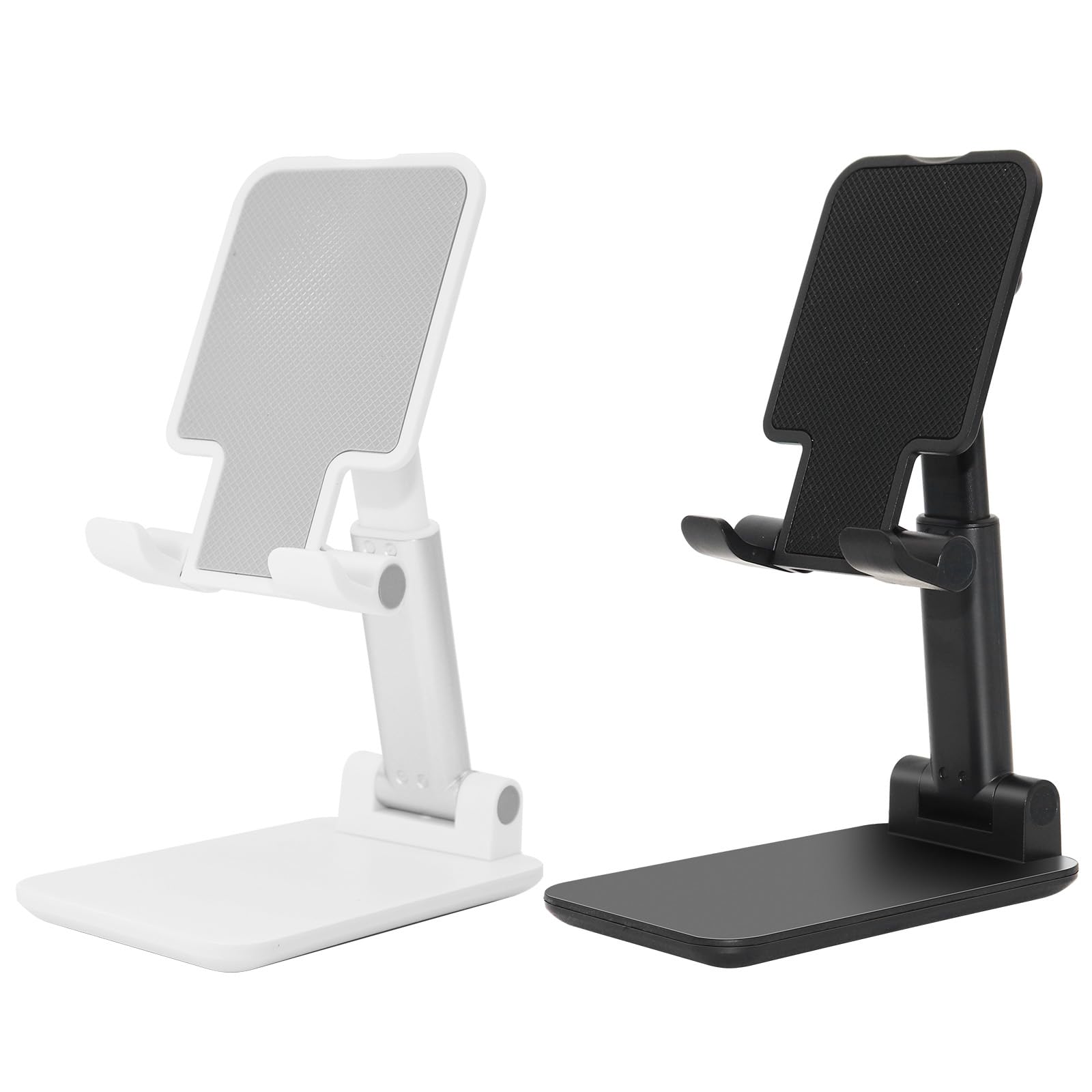 Cell Phone Stand, Folding Desktop Phone Stand, Angle Height Adjustable Mobile Phone Holder for Desk, Office, Tablet Stand Compatible with All Phones 4-10 Inches Cell Phone/Tablet (White)