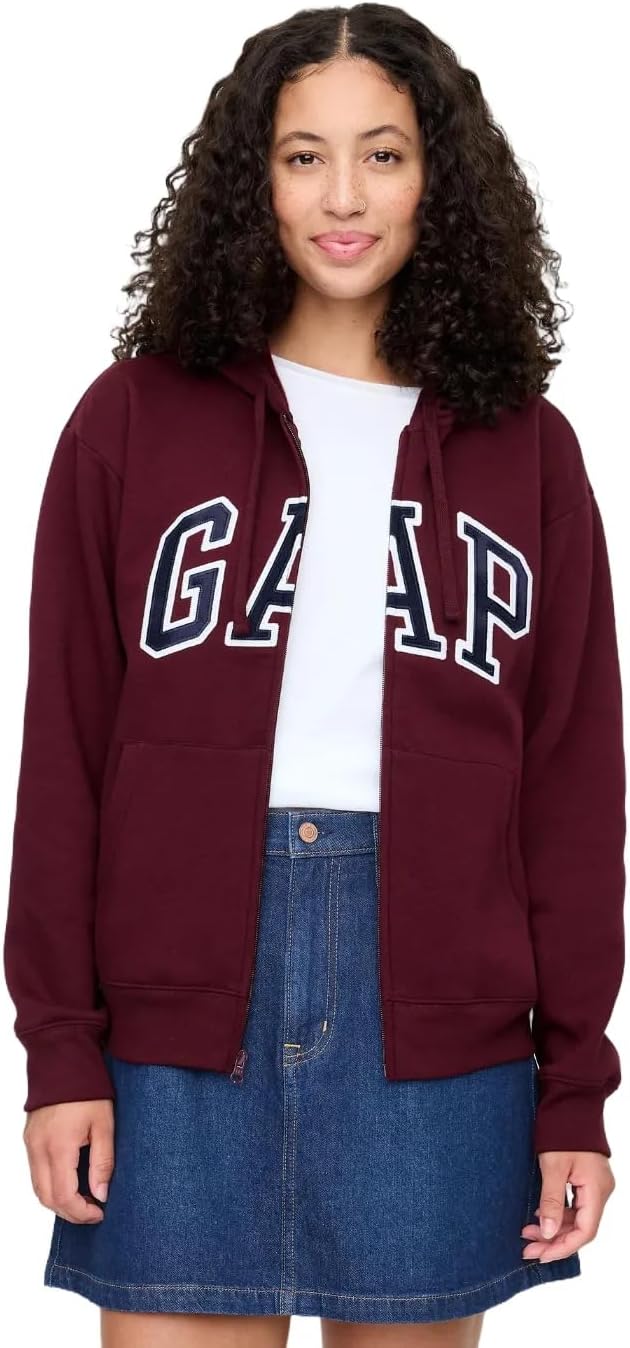 GAP womens Logo Hoodie Hooded Full Zip Sweatshirt-35