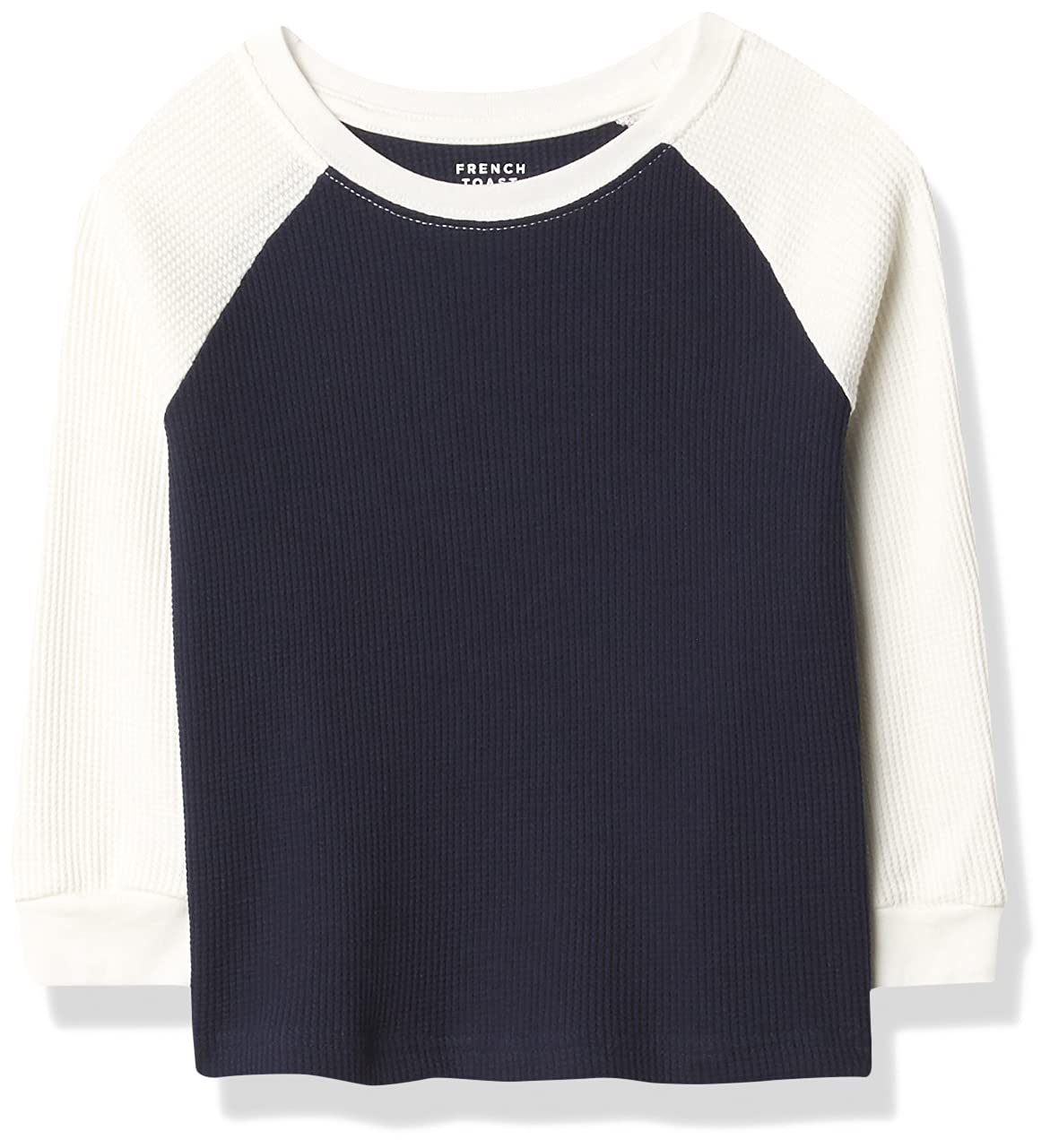 French Toast Boys Long Sleeve Thermal Waffle Tee T-Shirt White