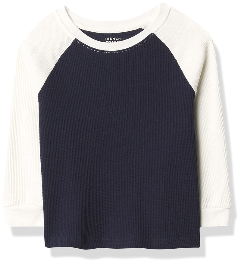 French Toast Boys Long Sleeve Thermal Waffle Tee T-Shirt White