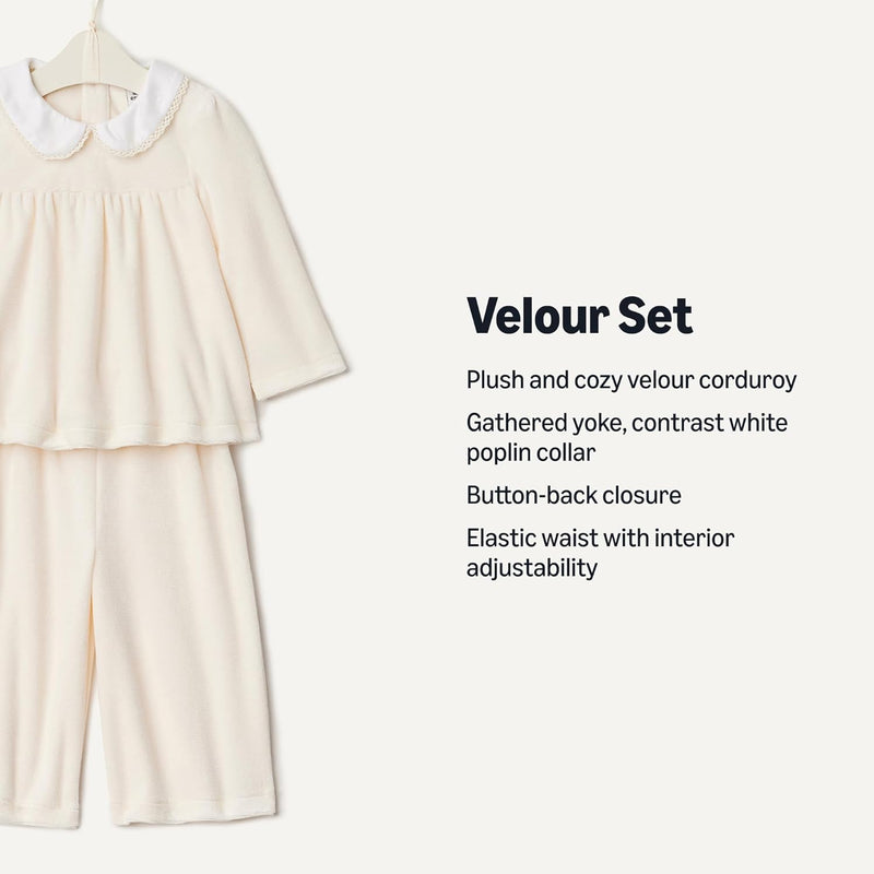 Amazon Essentials x Sofia Grainge Toddlers and Baby Girls' Corduroy Velour Set