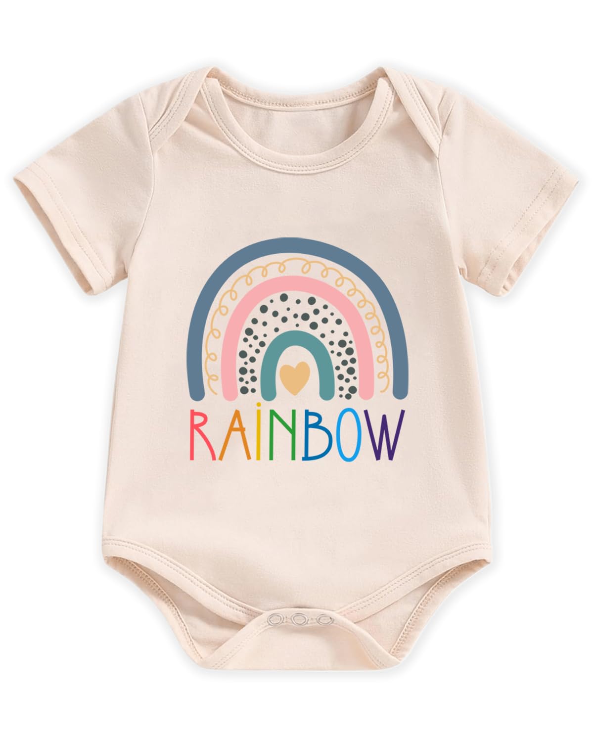 Honeypawpaw Newborn Infant Baby Boys Girls Bodysuit, Lap Shoulder Snap Closure Romper Reveal, Soft Cotton Announcement Gift