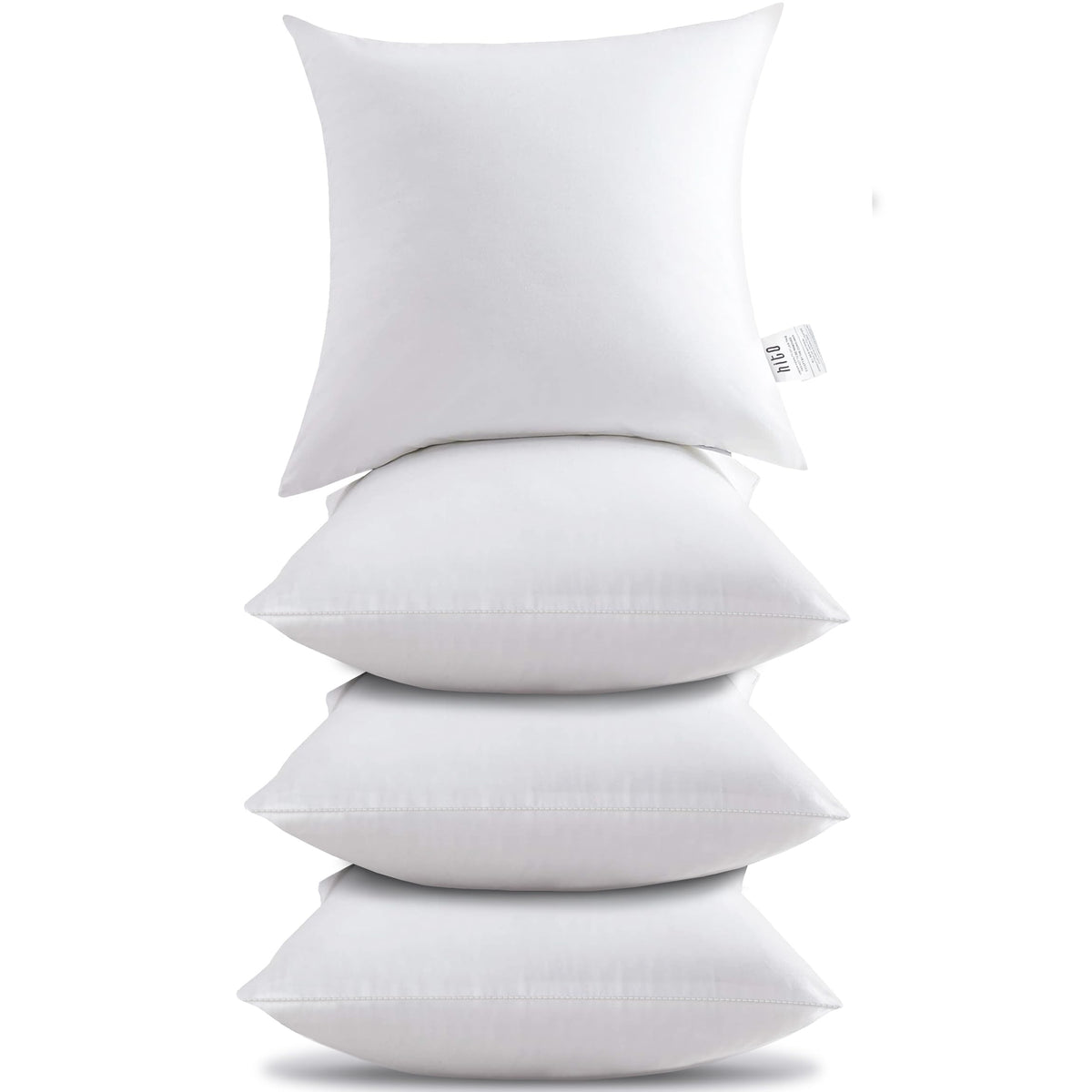 HITO 12x20 Pillow Inserts (Set of 2)- 100% Cotton Covering Down Alternative Throw Pillows White for Couch Bed Sofa