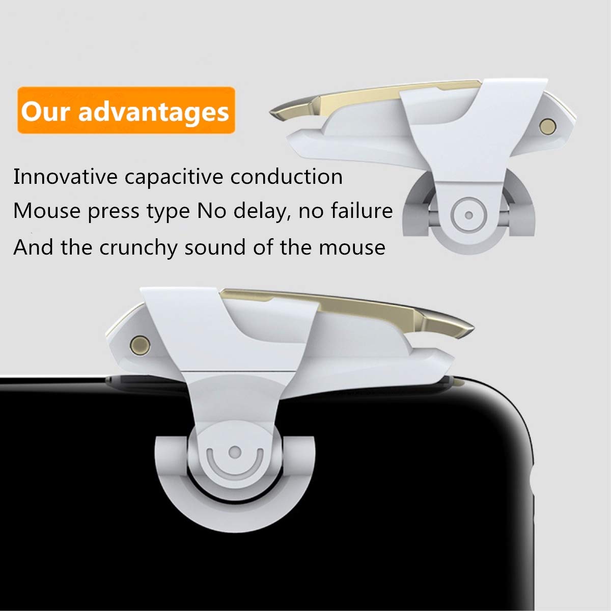 Leprato Mobile Controller, Mobile Game Trigger Cellphone Gaming Joystick Compatible with Android iOS Phones Gifts for Men Women Game Lovers
