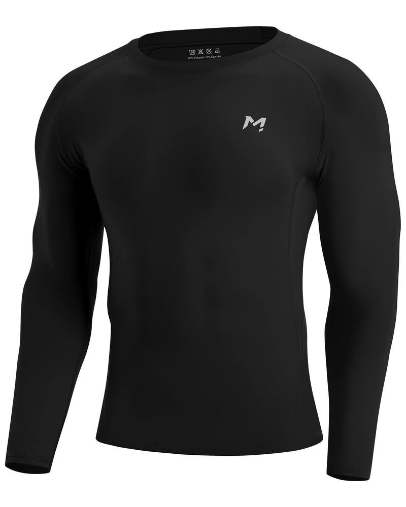 Moozava Mens Compression Shirt Long Sleeve Quick Dry Athletic Workout Gym T-Shirt SPF Running Top Sport Undershirt Base Layer-32