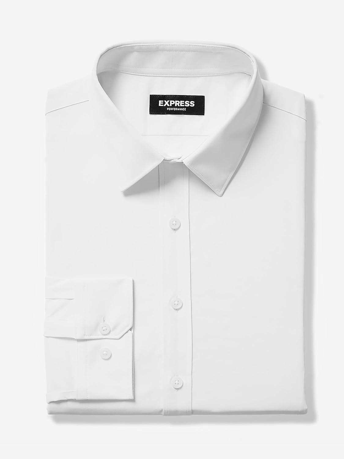 EXPRESS Men’s Everyday Performance Dress Shirt – Slim Fit Stretch Solid Button-Up, Moisture-Wicking, Wrinkle Resistant