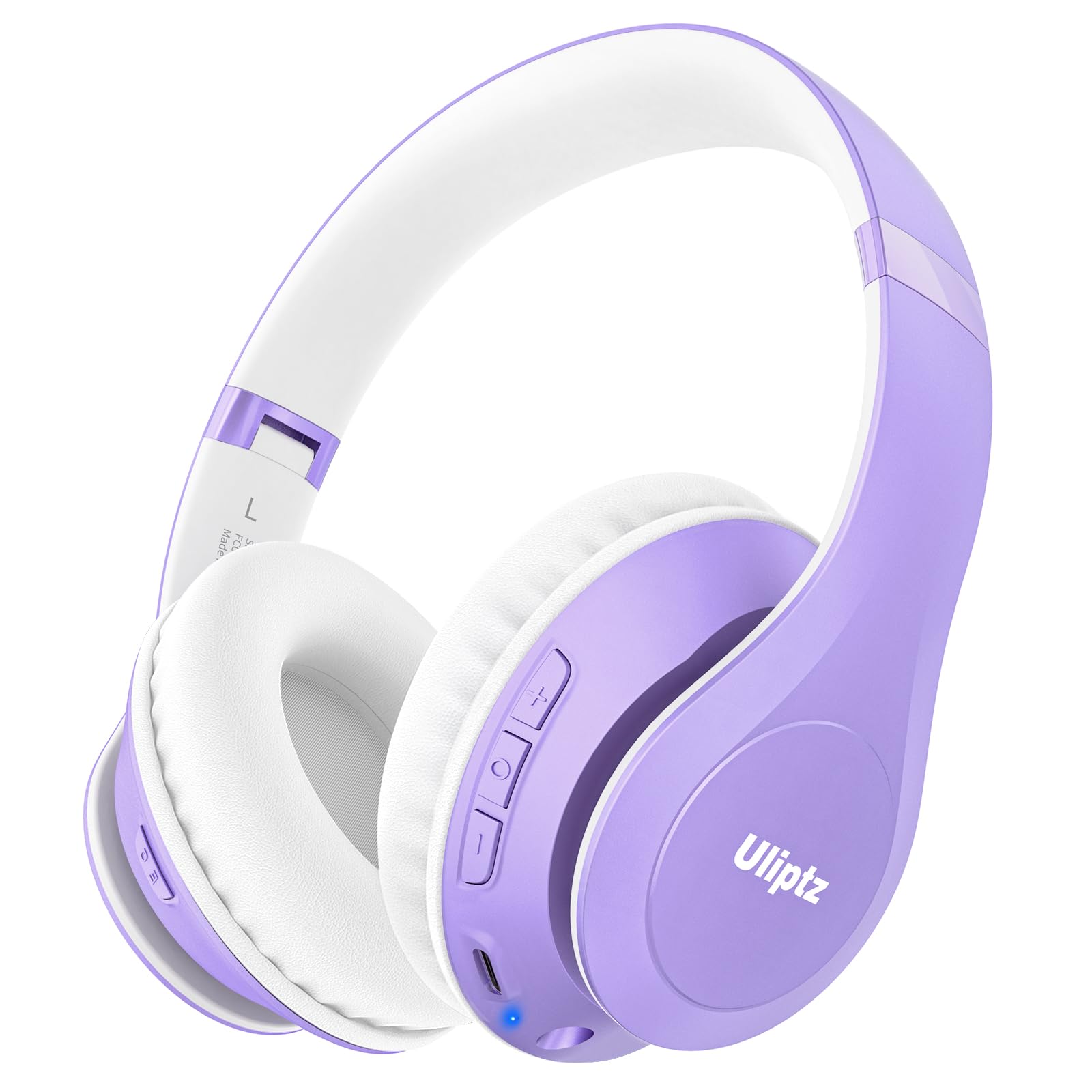 Uliptz Wireless Bluetooth Headphones, 65H Playtime, 6 EQ Sound Modes, HiFi Stereo Over Ear Headphones with Microphone, Foldable Lightweight Bluetooth 6.0 Headset for Travel/Office/Cellphone/PC