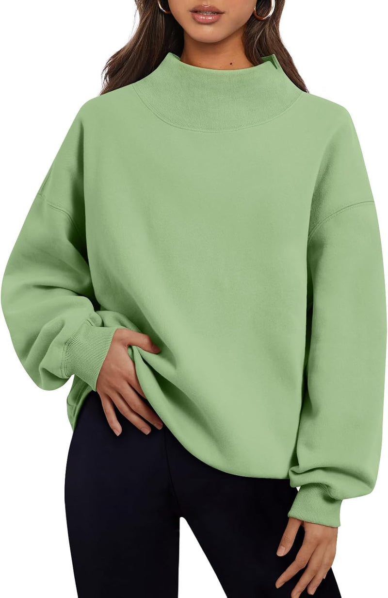 Trendy Queen Womens Oversized Sweatshirts Turtleneck Pullover Long Sleeve Hoodies Tops Fall Fashion Outfits 2026 Clothes-79