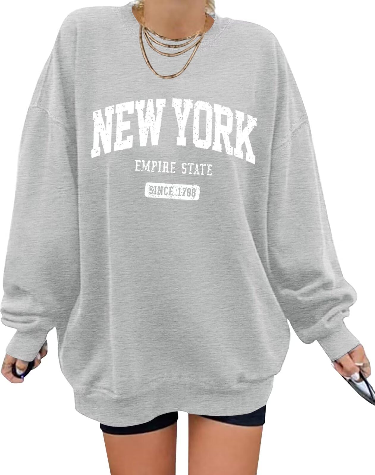 ORANDESIGNE Oversized Graphic Sweatshirt for Women Long Sleeve Crewneck Pullover Casual Fall Hoodie Tops 2025-27