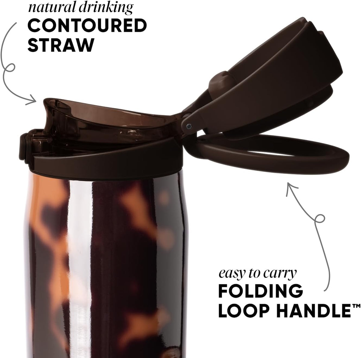 Simple Modern Water Bottle with Straw & Handle | 30oz | Tortoise