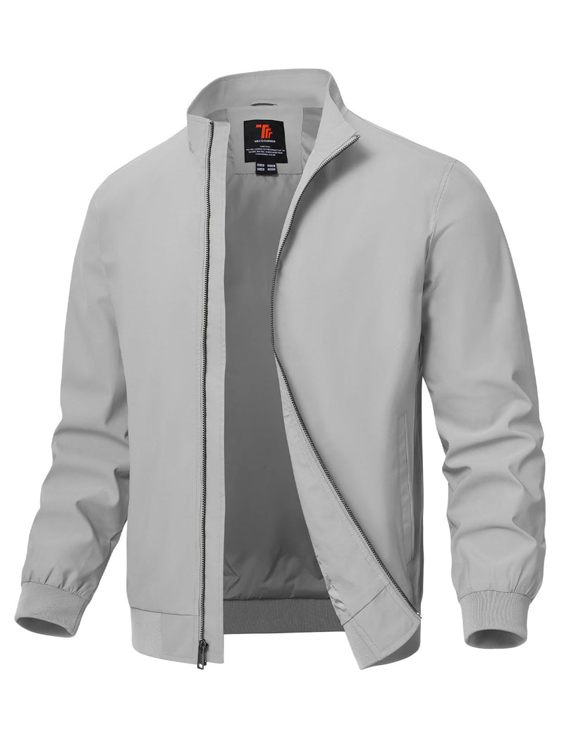 TBMPOY Mens Lightweight Jackets Light Windbreaker Full Zip Casual Work Jacket Golf Business Fall Track Coat with Pockets-64