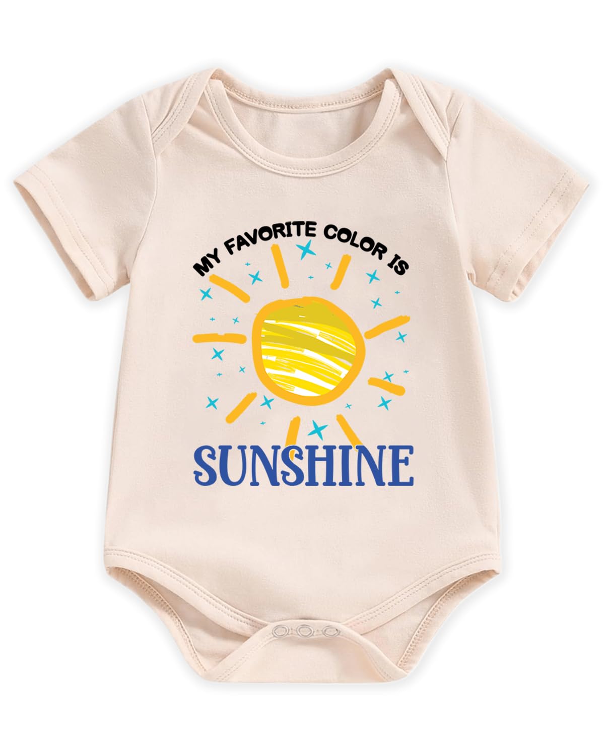 Honeypawpaw Newborn Infant Baby Boys Girls Bodysuit, Lap Shoulder Snap Closure Romper Reveal, Soft Cotton Announcement Gift